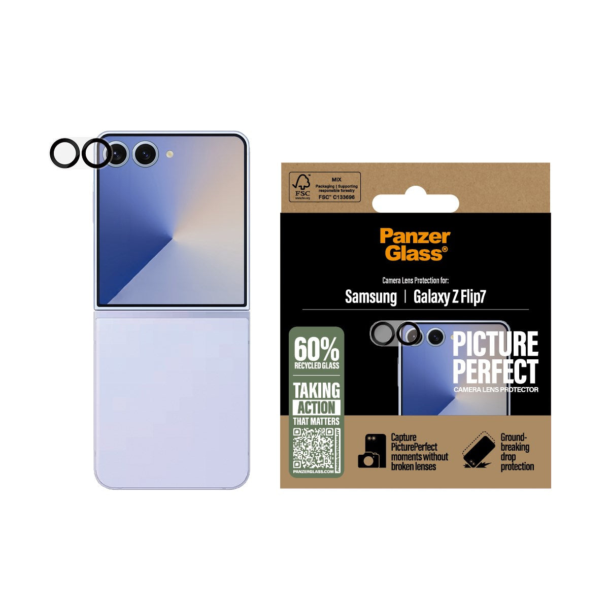 PanzerGlass® PicturePerfect Kameralinsebeskytter Samsung Galaxy Z Flip7